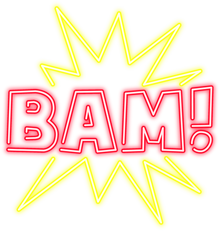 Neon Typeform Emotes Bam