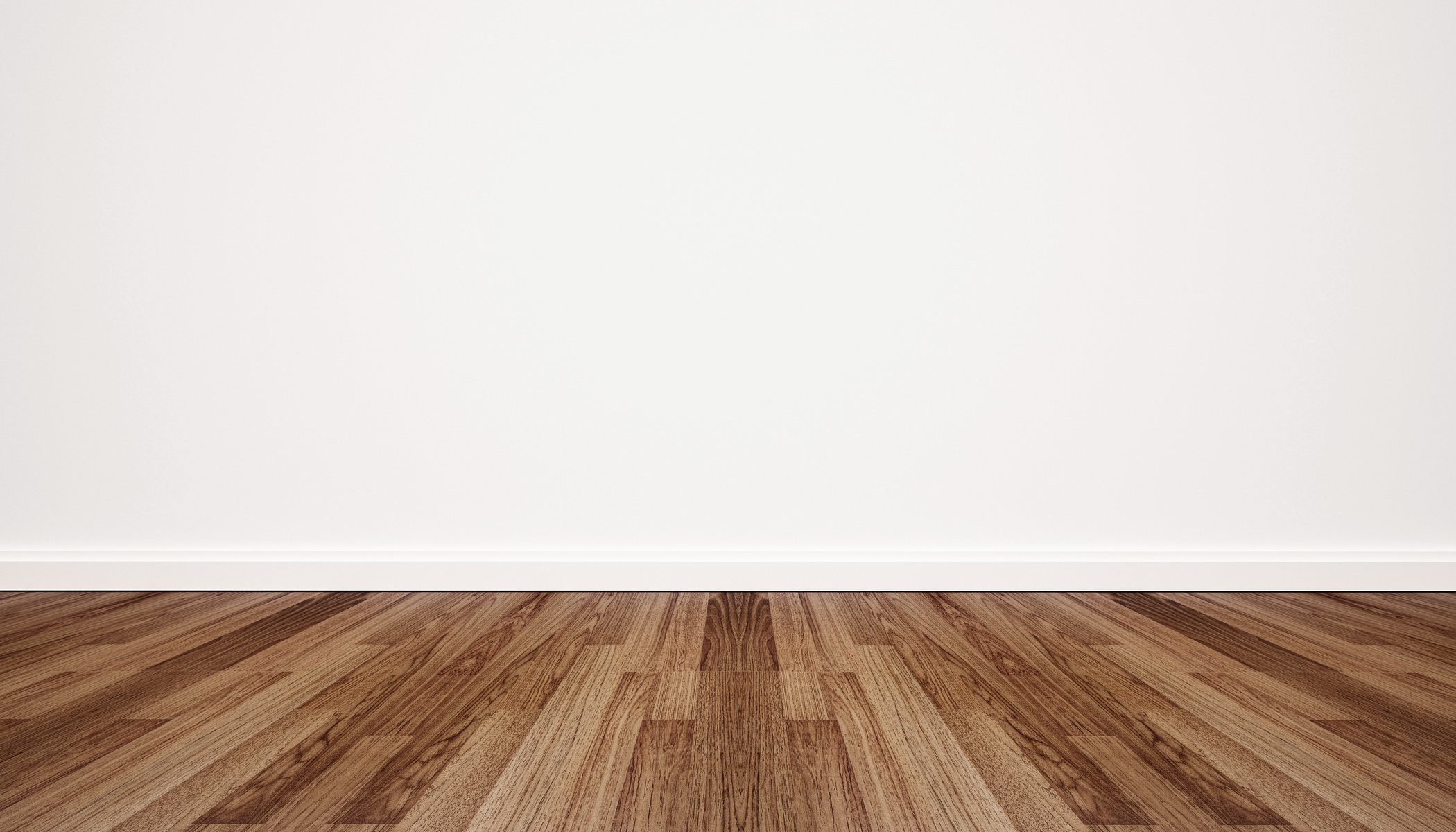 Wood floor with white wall